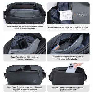 Lightweight Waterproof Sling Camera Bag with Divider