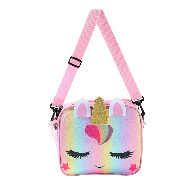 Plush Unicorn Insulated Kids Bag Radium Color