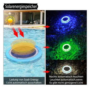 Solar Floating Waterproof Pool Light Blue LED