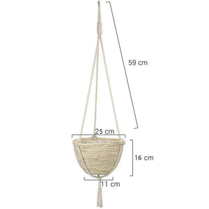 Natural Seagrass Hanging Planter Boho Indoor Decor 