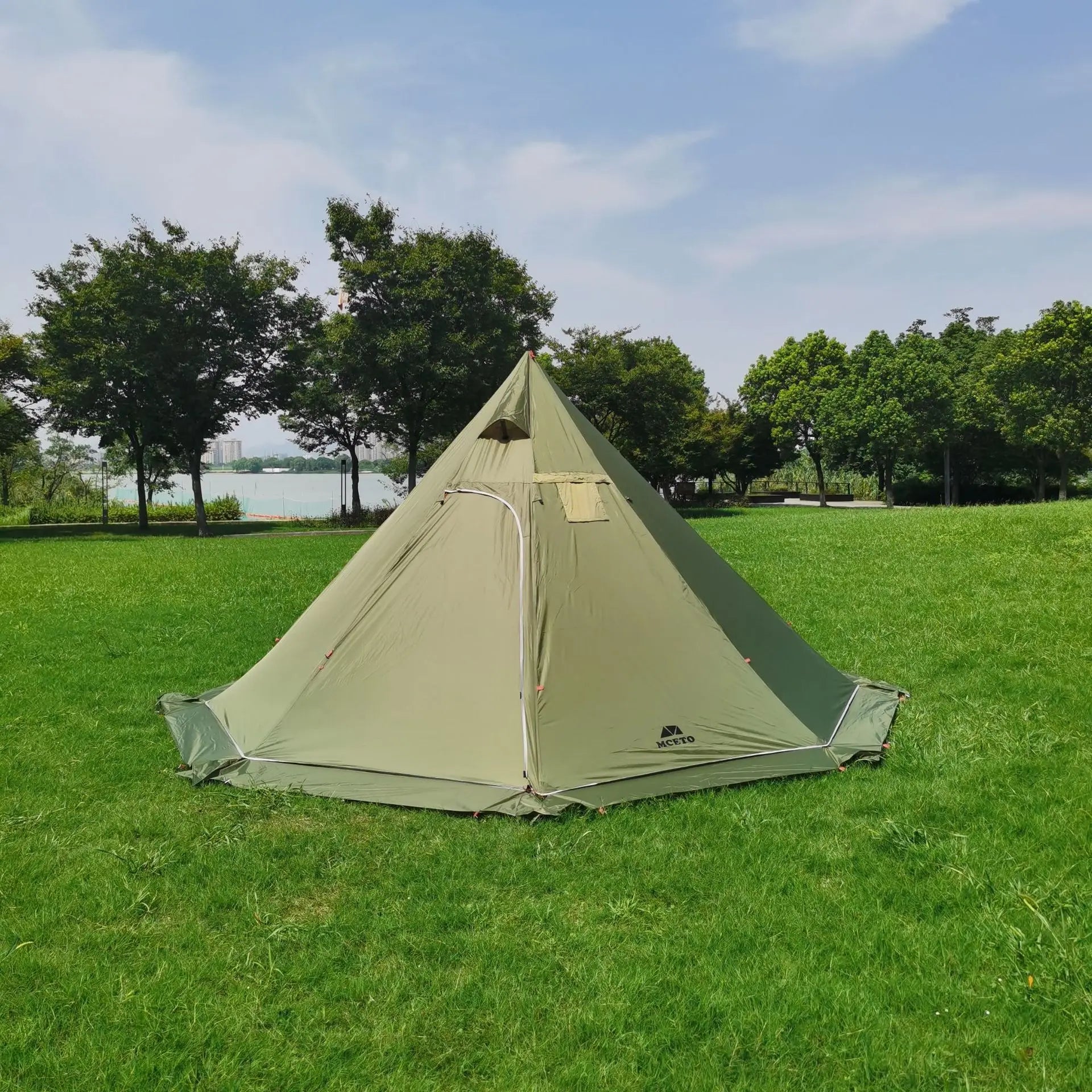 3M Pyramid Camping Tent Windproof Rainproof With Snow Skirt
