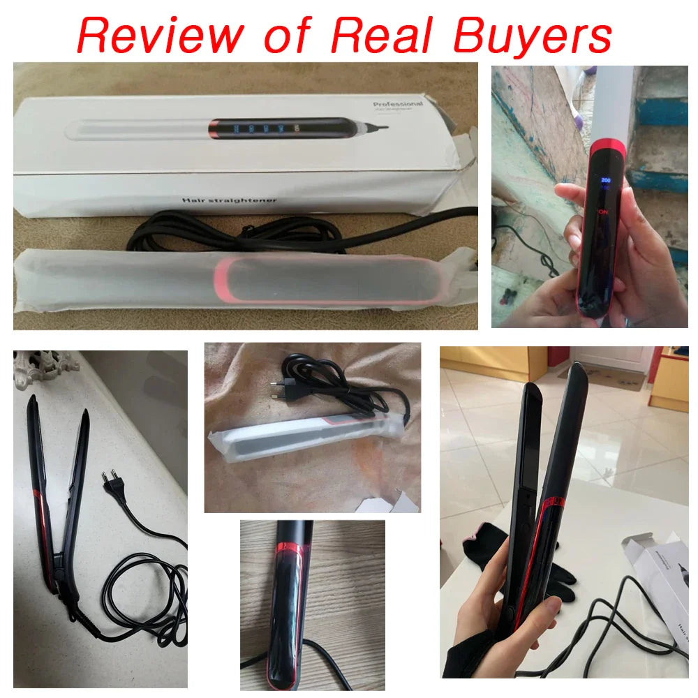 2-in-1 Ceramic Hair Straightener & Curler Tool