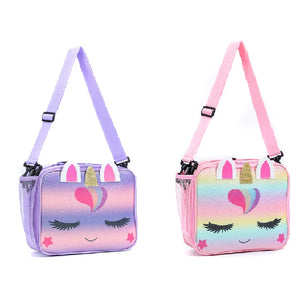 Plush Unicorn Insulated Kids Bag Radium Color