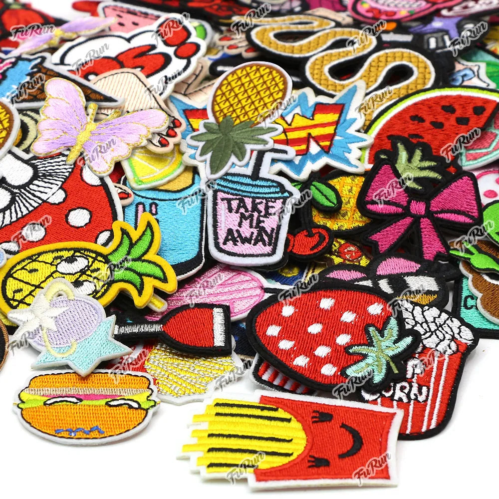Mixed Iron-On Embroidered Patches for Clothing