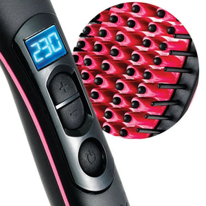 Professional Electric Hair Straightening Brush Adjustable Temperature