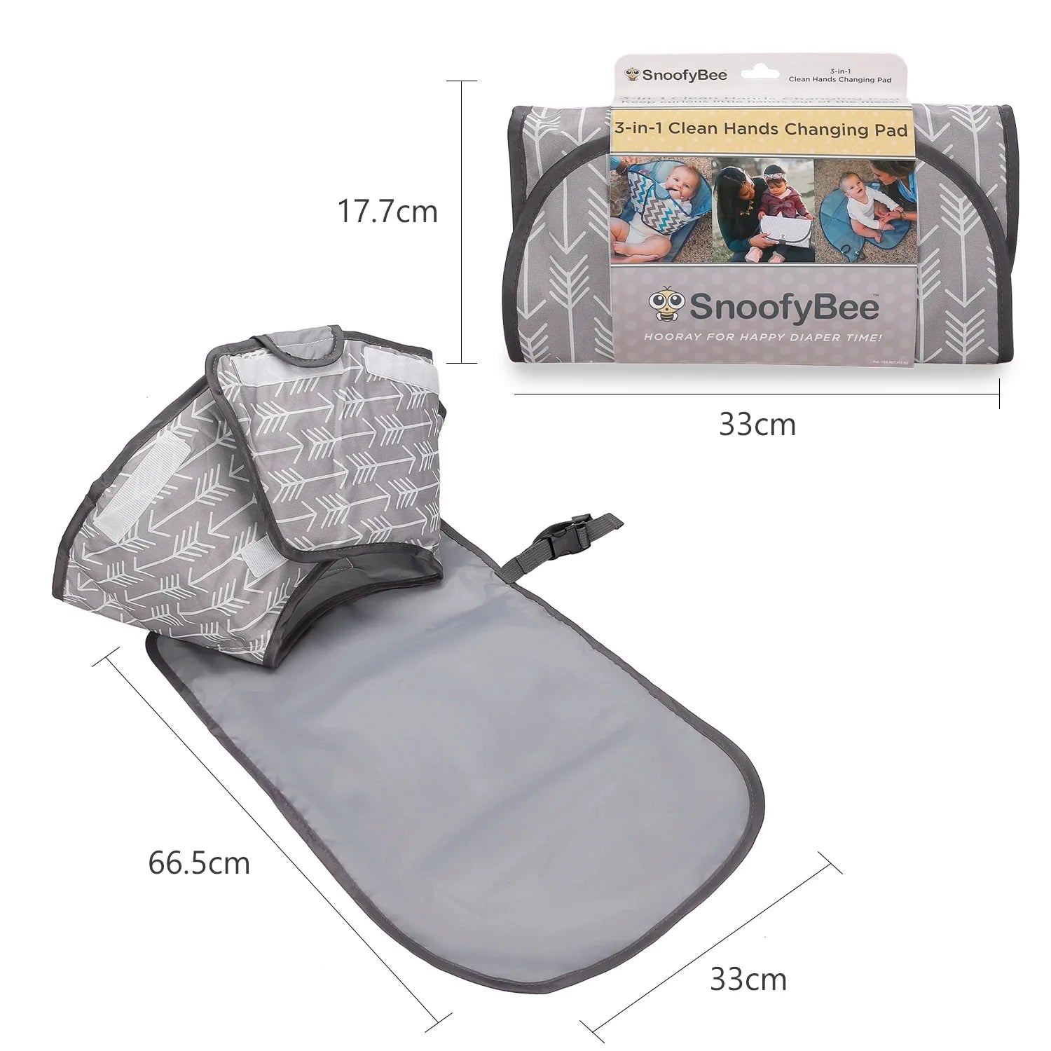 3 in 1 Portable Baby Changing Pad Waterproof