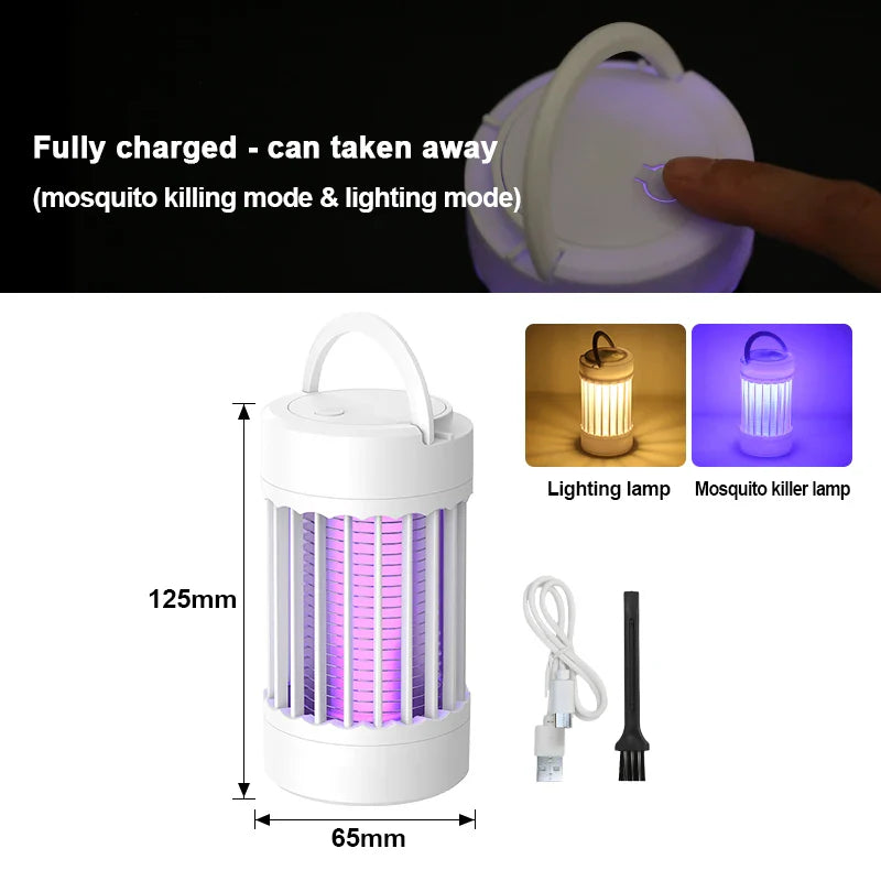 USB Rechargeable Mosquito Zapper UV Bug Trap Lamp