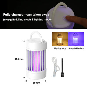 USB Rechargeable Mosquito Zapper UV Bug Trap Lamp
