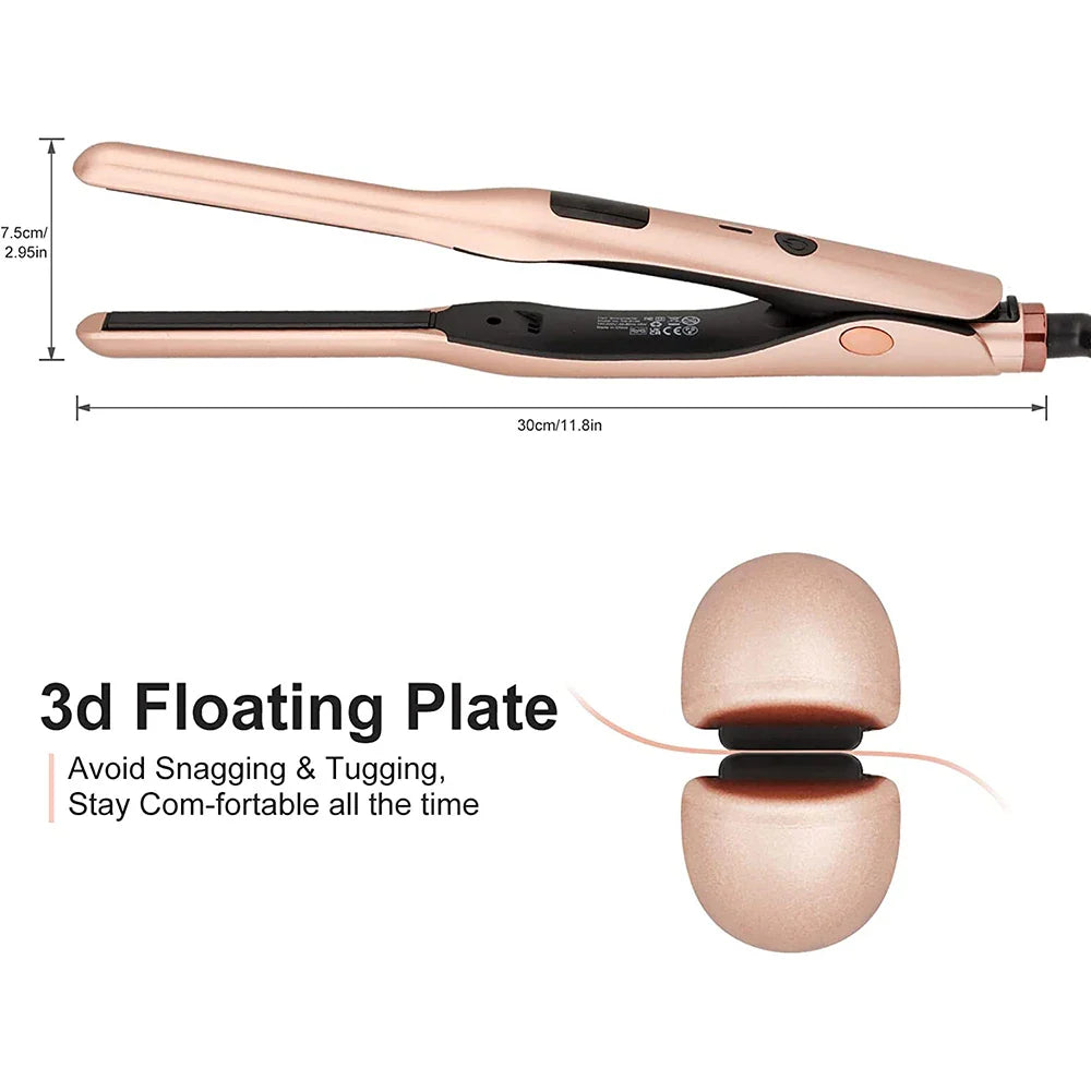 3/10 Inch Mini Flat Iron for Short Hair Styling
