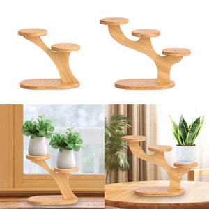 Wooden Plant Stand Indoor Outdoor Space Saver