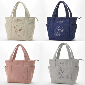 Corduroy Snoopy Tote Bag Large Capacity