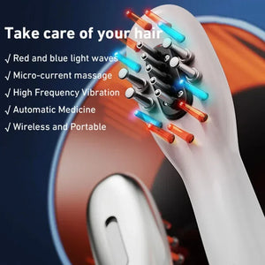 Microcurrent Scalp Massage Comb with LED Light Therapy