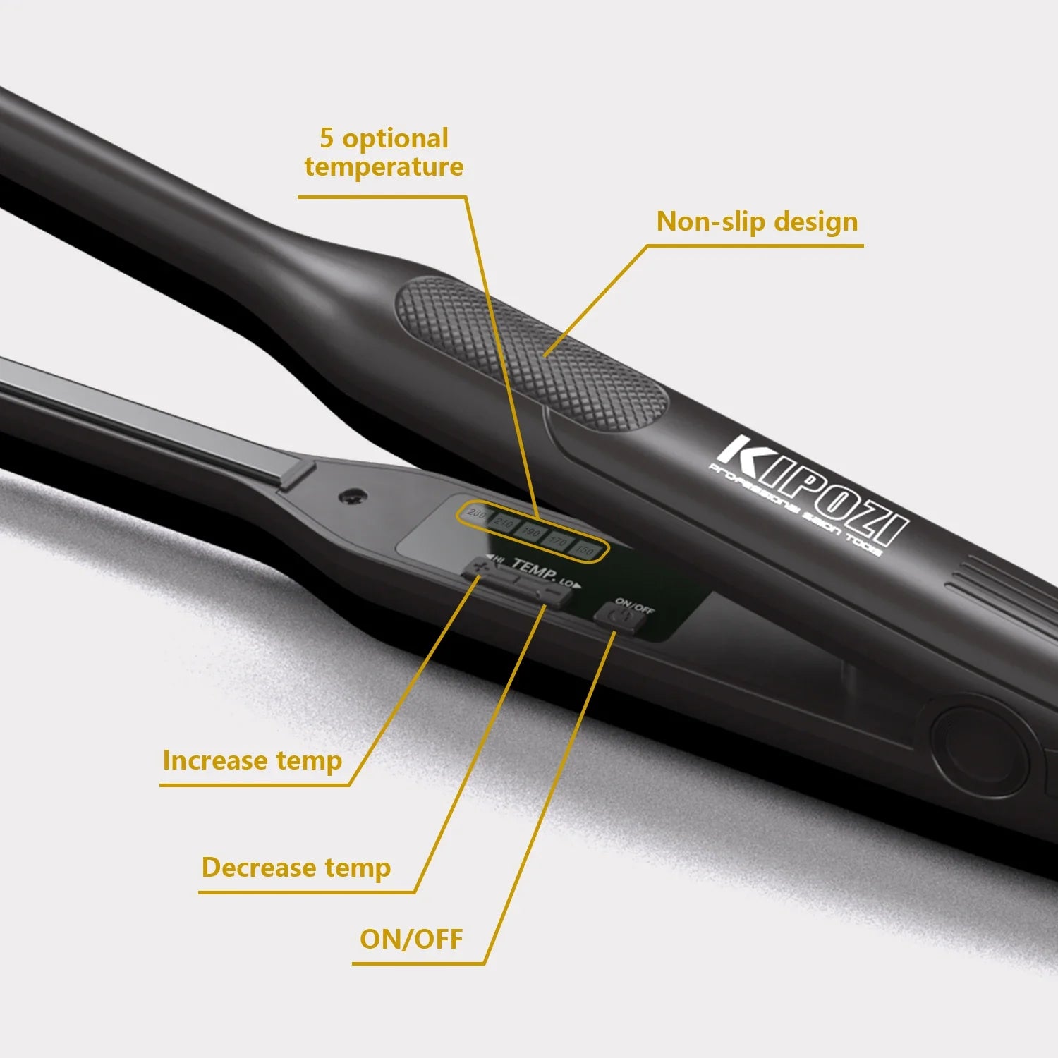 Mini 3/10 Inch Titanium Flat Iron for Short Hair