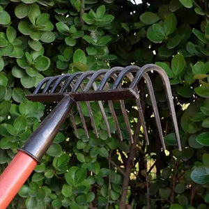 Labour-Saving 9-Tooth Manganese Steel Gardening Rake