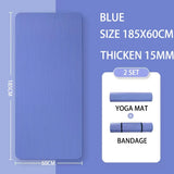 20Mm Thick Non-Slip Nbr Yoga Mat 200X60Cm