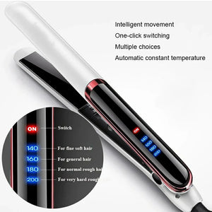 2-in-1 Ceramic Hair Straightener & Curler Tool