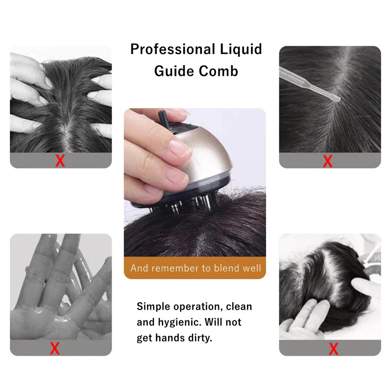 Stainless Steel Scalp Massager Comb with Liquid Dispenser