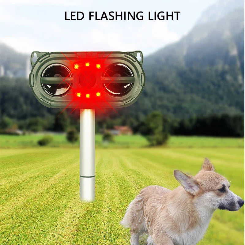 Solar Ultrasonic Waterproof Animal Repeller for Outdoors
