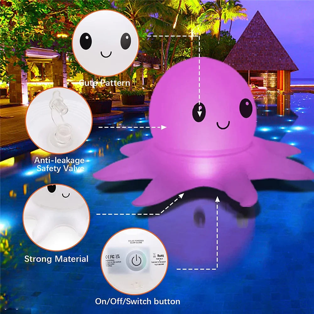 Solar Floating Pool Lights, IP68 Waterproof with 16 Colors