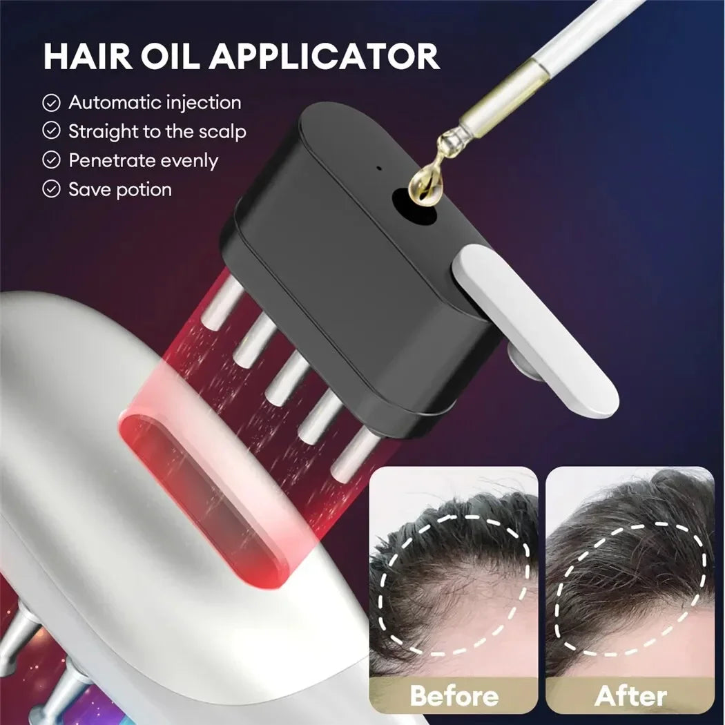 Microcurrent Scalp Massage Comb with LED Light Therapy