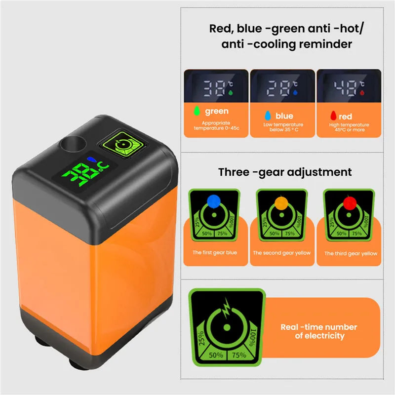 Portable Camping Shower Pump With Digital Display And Adjustable Head