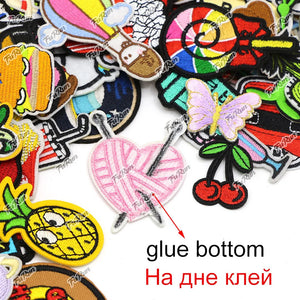 Mixed Iron-On Embroidered Patches for Clothing