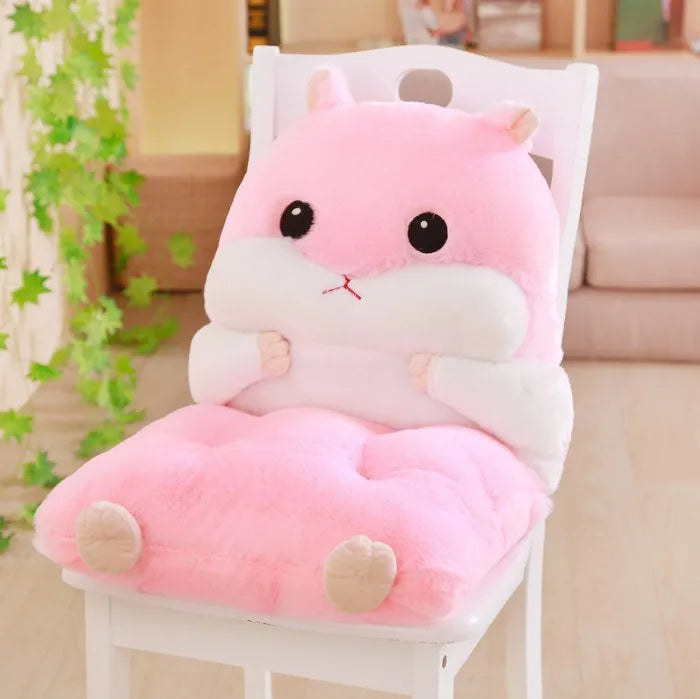 Hamster Shape Plush Cushion Seat Hand Warmer