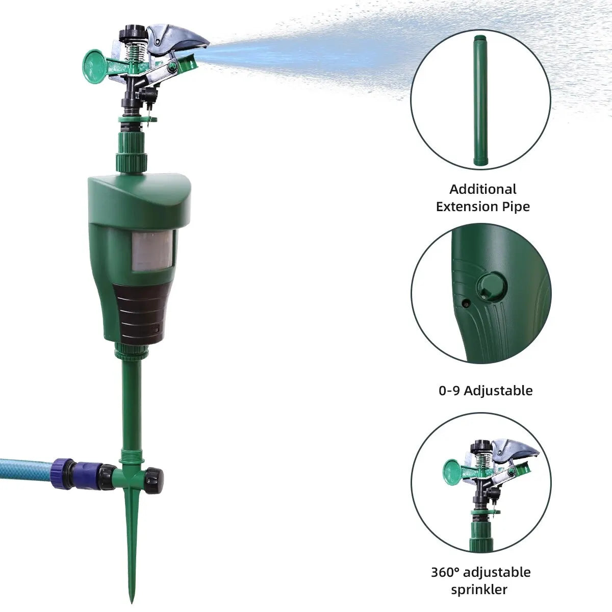 Motion Sensor Garden Sprinkler Animal Repellent