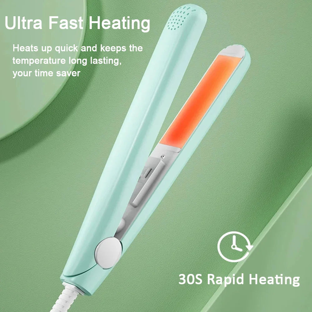 Mini Dual Voltage Hair Straightener & Curler