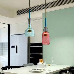 Scandinavian Macaron Stained Glass Pendant Light