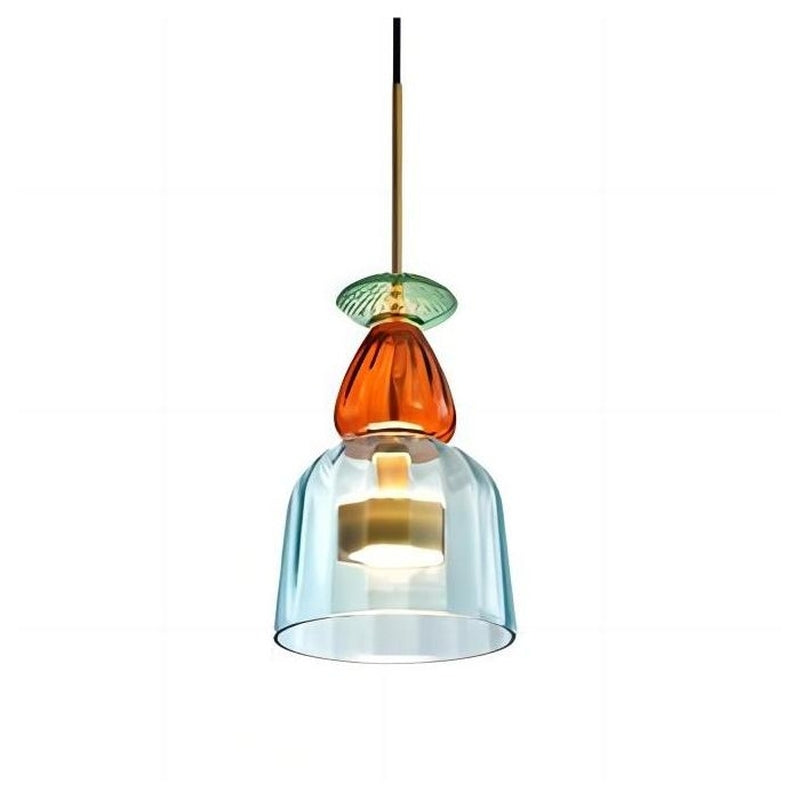 Scandinavian Macaron Stained Glass Pendant Light