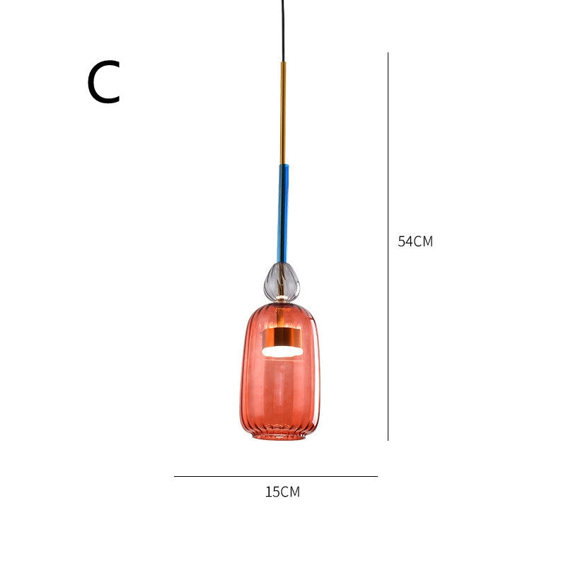 Scandinavian Macaron Stained Glass Pendant Light