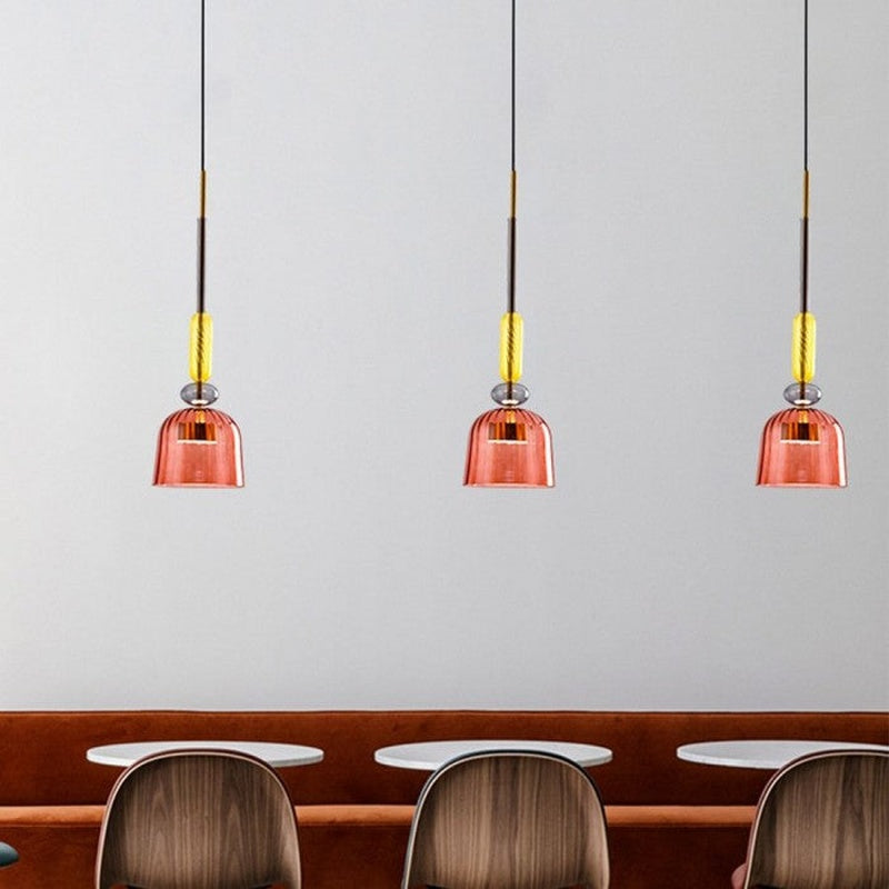 Scandinavian Macaron Stained Glass Pendant Light