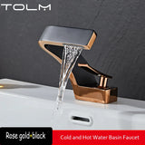 Modern Bathroom Waterfall Faucet with Single Handle