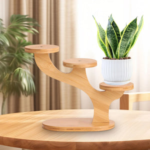 Wooden Plant Stand Indoor Outdoor Space Saver