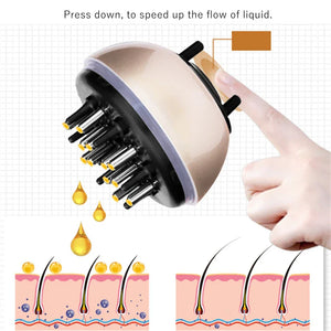 Stainless Steel Scalp Massager Comb with Liquid Dispenser