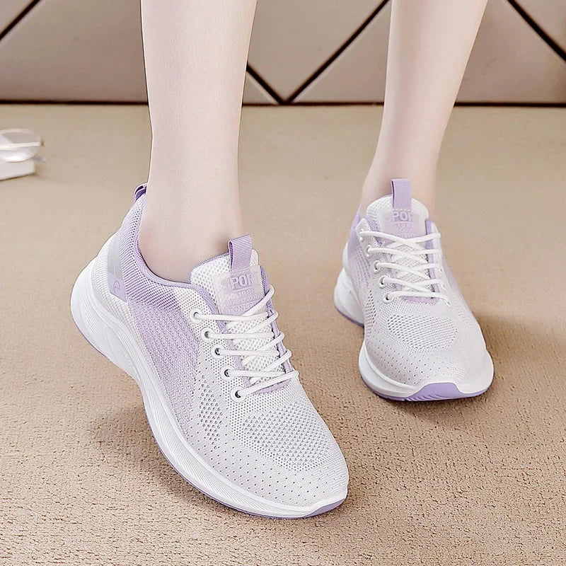 Breathable Women's Mesh Running Shoes with Soft Sole