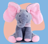 Baby Peek-A-Boo Singing Elephant Plush Toy Educational Electric