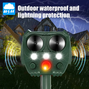 Solar Ultrasonic Animal Repeller for Garden and Yard
