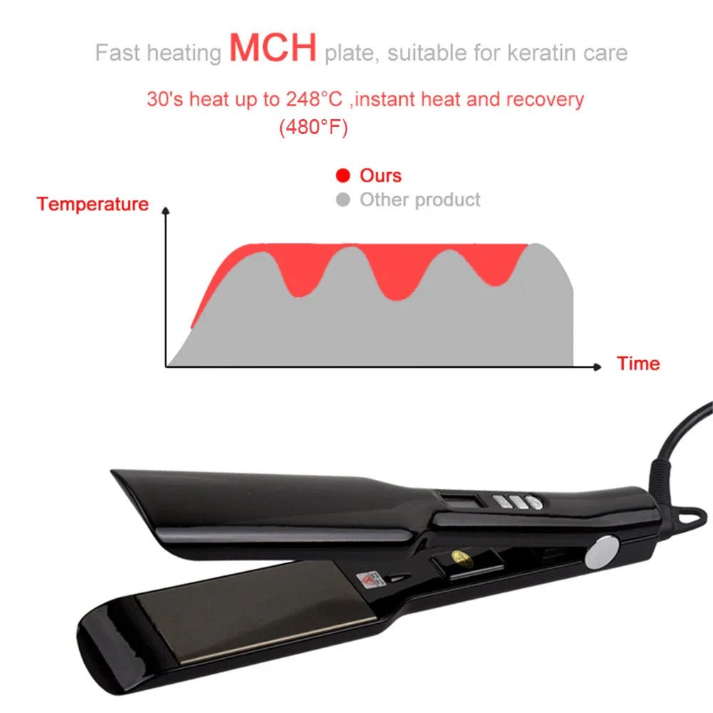 Professional Titanium Flat Iron Keratin Hair Styler 470℉