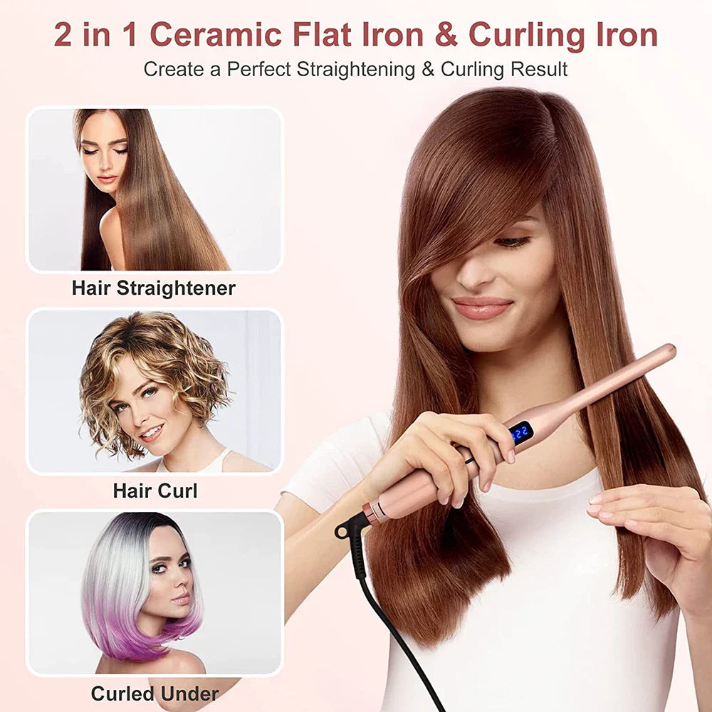 3/10 Inch Mini Flat Iron for Short Hair Styling