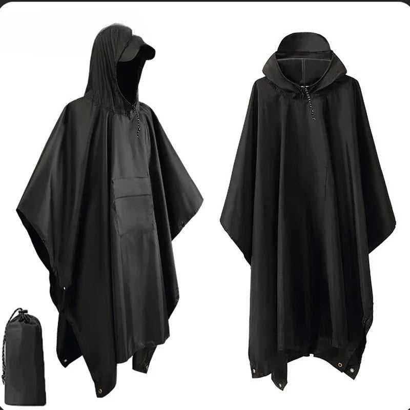 3 in 1 Waterproof Military Poncho Raincoat Tent