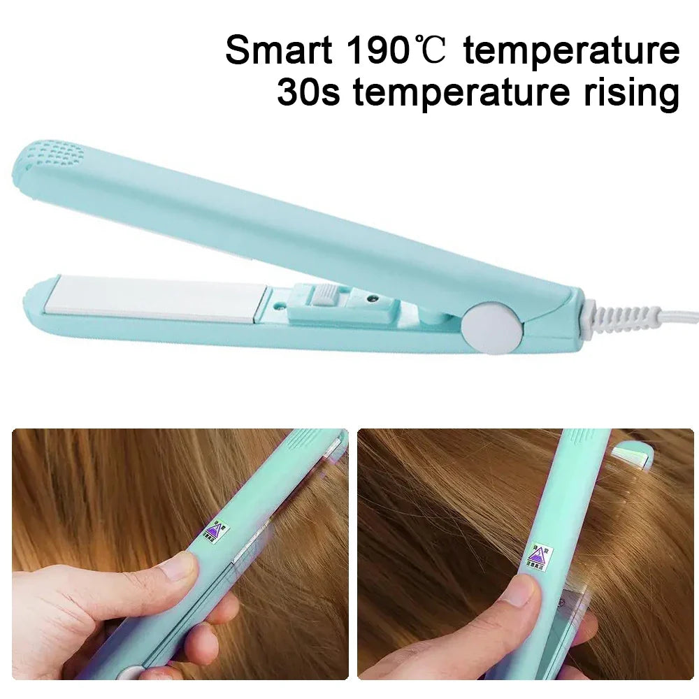 Mini Dual Voltage Hair Straightener & Curler