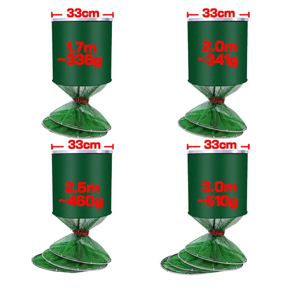 Telescopic Fyke Net With Folding And Shrimp Cage