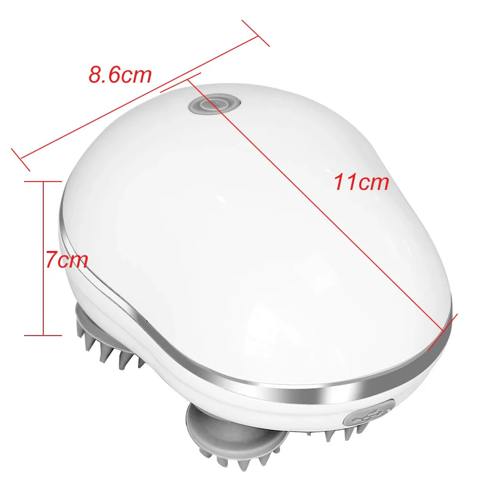 Red Light Electric Scalp & Body Massager with 4 Heads