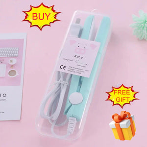 Mini Dual Voltage Hair Straightener & Curler