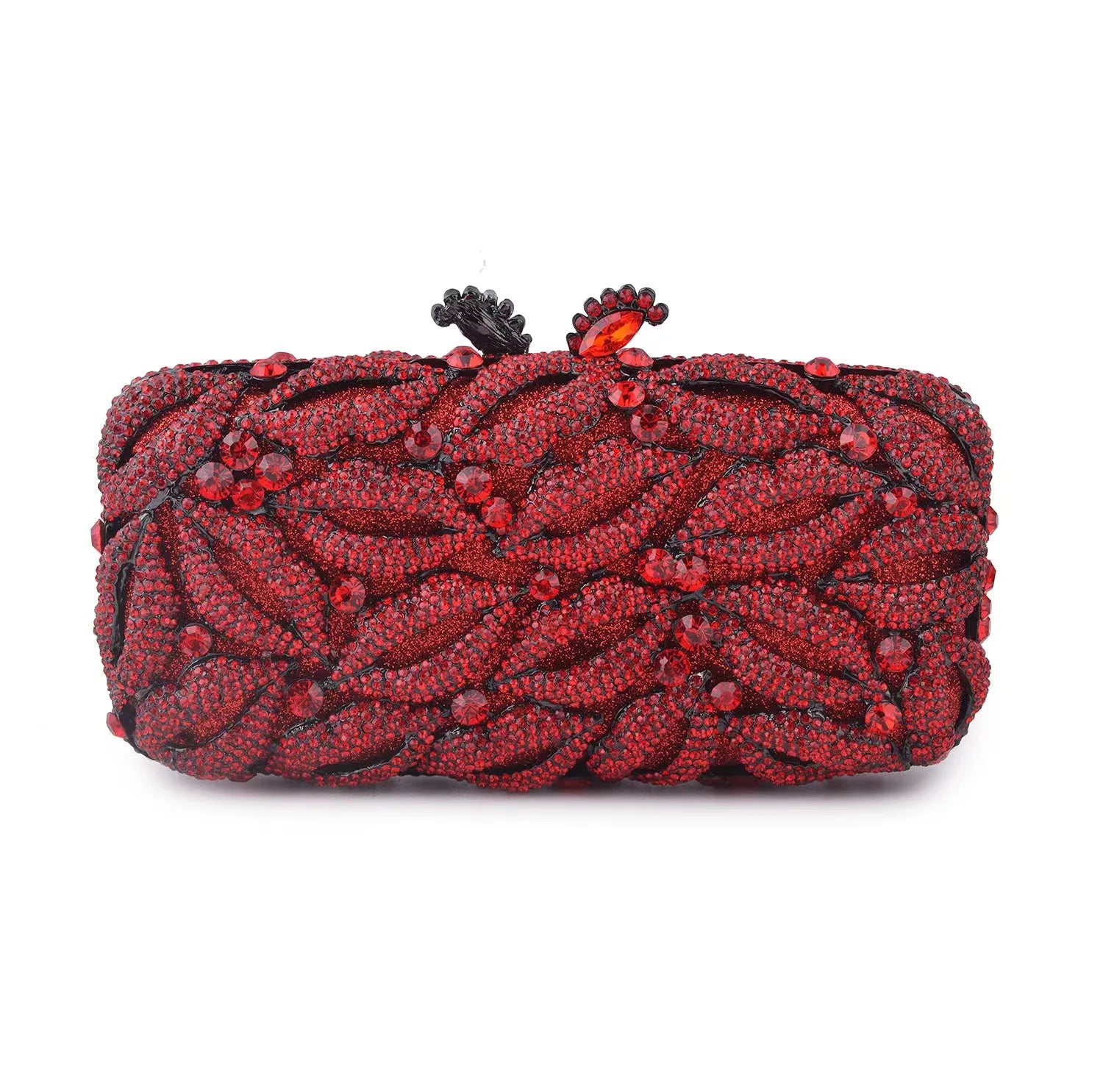 Multi Pink Crystal Clutch Evening Bag