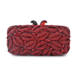 Multi Pink Crystal Clutch Evening Bag