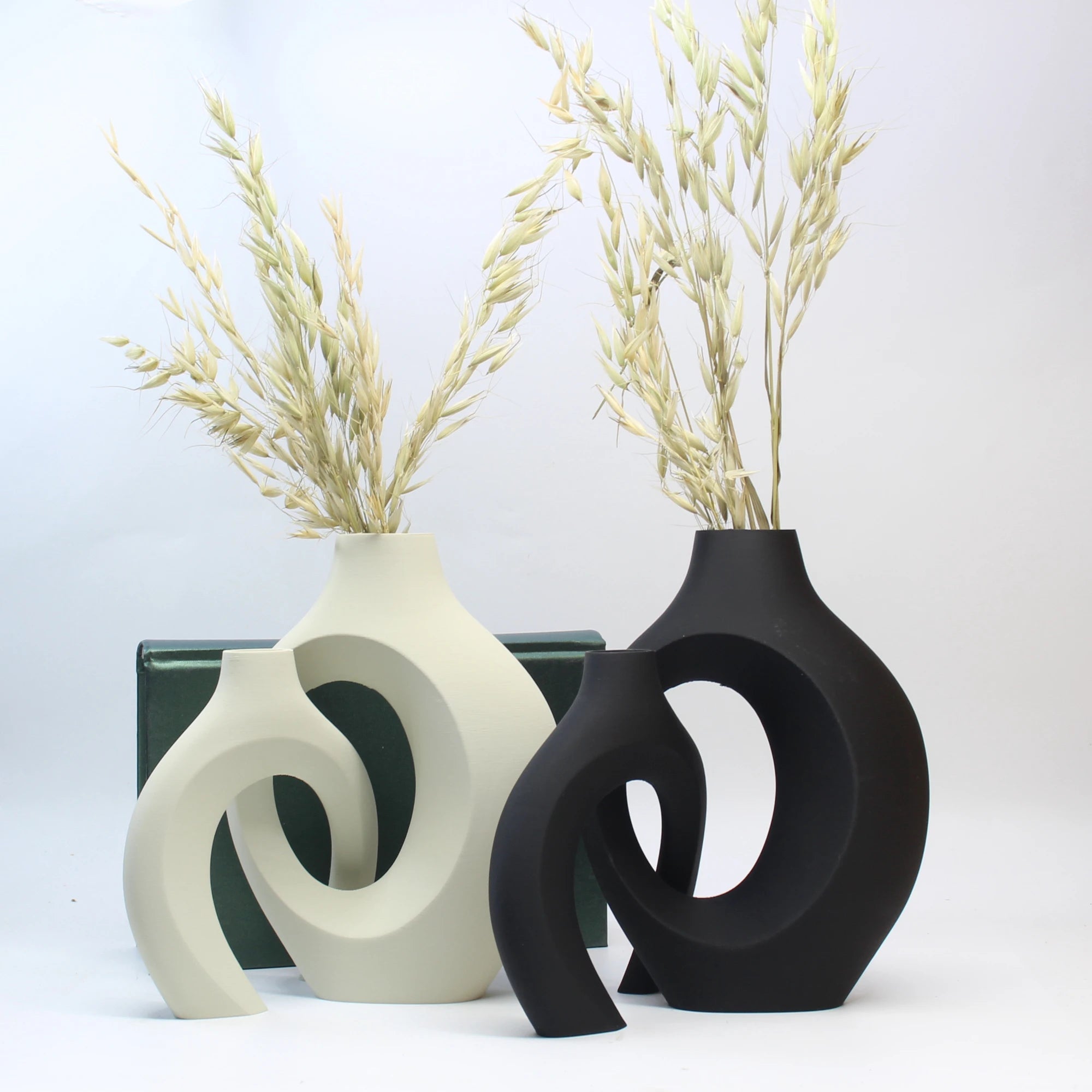 Set Of 3D Printed Hugging Vases For Home And Office Decor 1005007921266533-WHITE