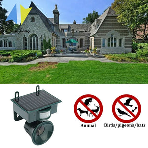 Ultrasonic Solar-Powered Waterproof Outdoor Animal Repellent
